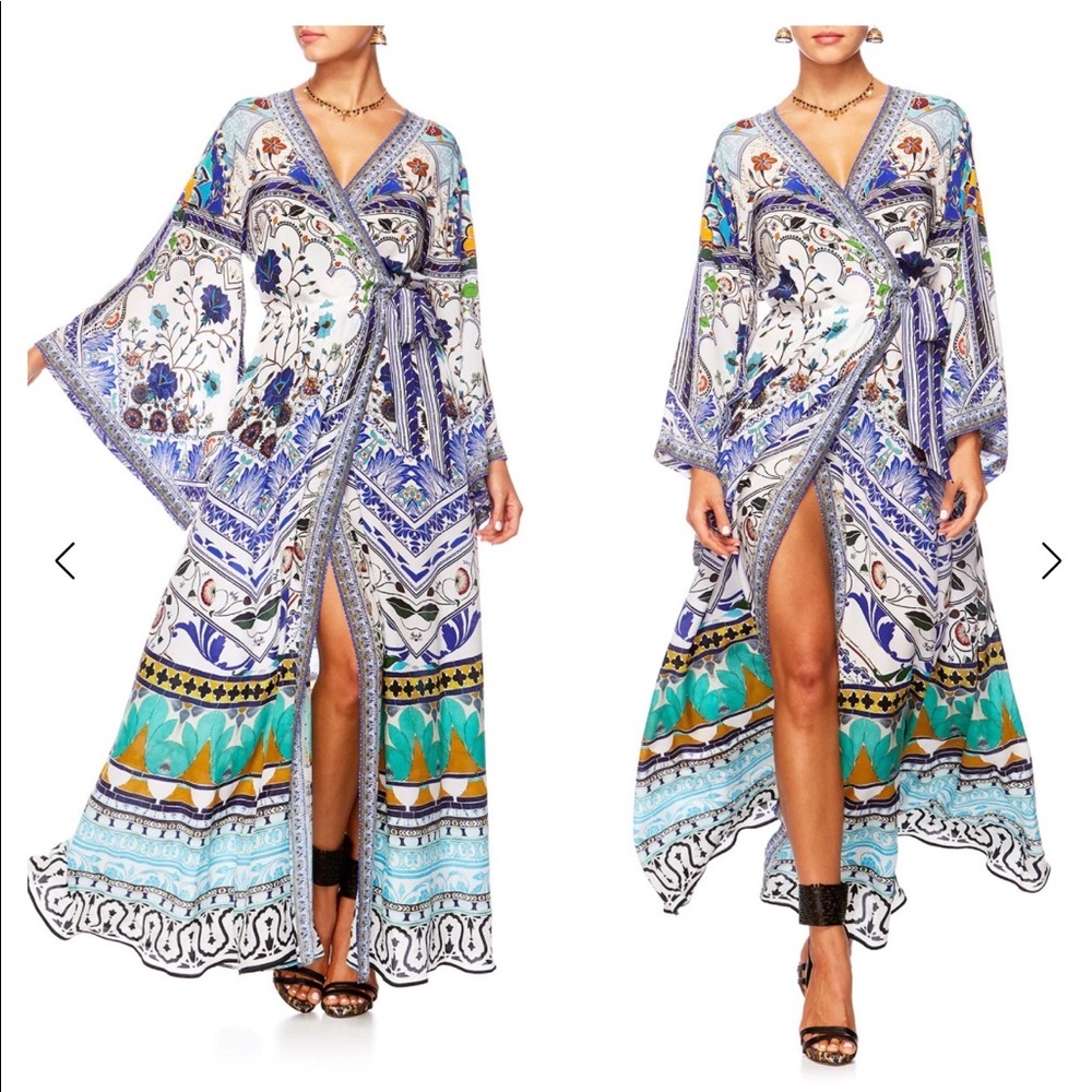 Kimono Wrap Dress Everlasting Udaipur ***Like New*** Sz S Retail $699.00 - Picture 1 of 9